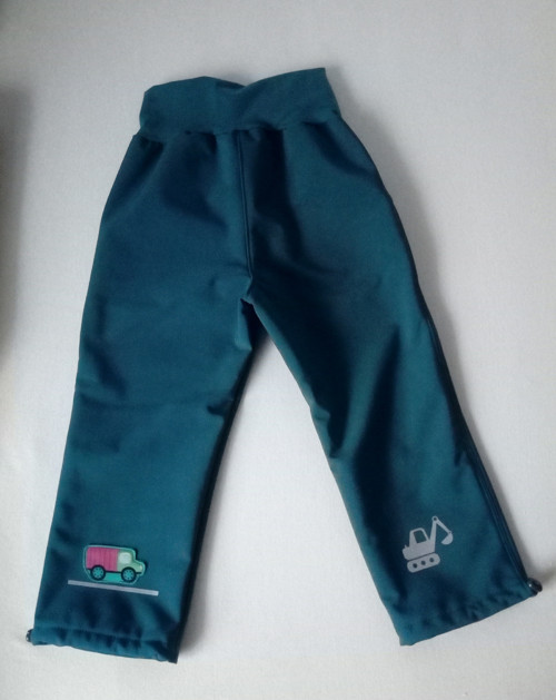 Rostoucí softshell. kalhoty -bagr - vel. 98 — foto 2