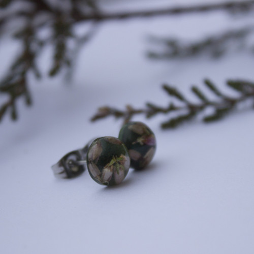 Náušnice vřes 0,8cm - chir. ocel — foto 4