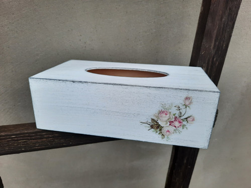 Krabička na kapesníčky - bílá 150 — foto 3