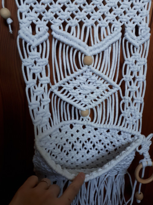 Závěsný macramé kapsář 4 — foto 5