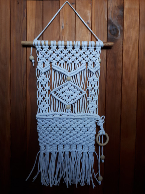 Závěsný macramé kapsář 4 — foto 3