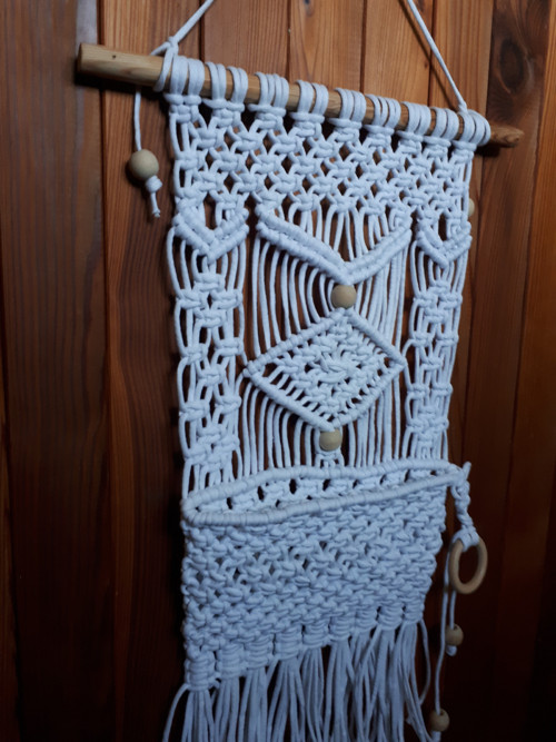 Závěsný macramé kapsář 4 — foto 2