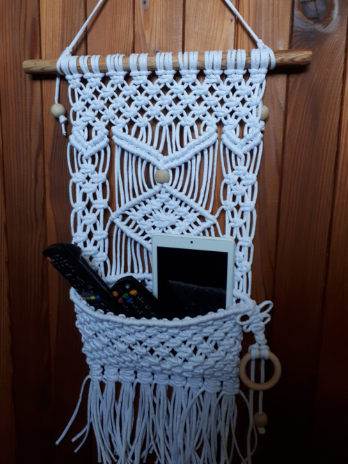 Závěsný macramé kapsář 4 — foto 4