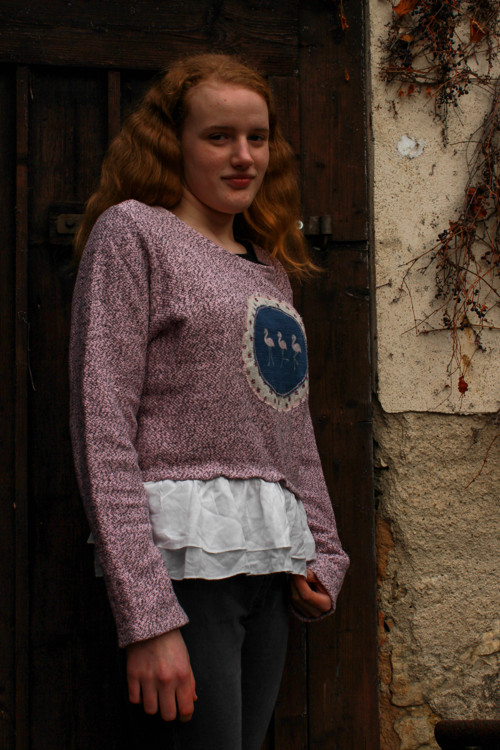 Mikina s plameňáky, XL — foto 4