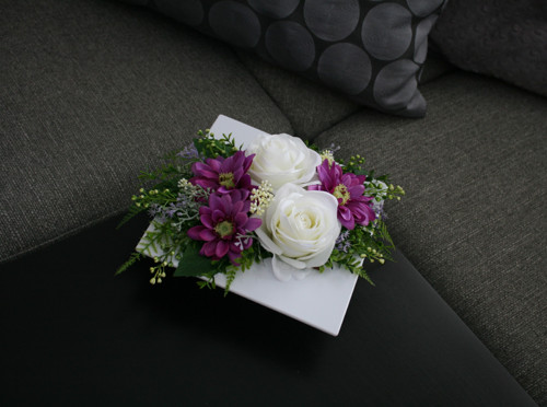 Ikebana s růžemi a chryzantémami — foto 2