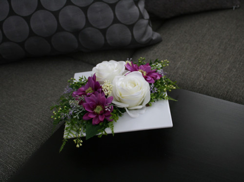 Ikebana s růžemi a chryzantémami — foto 3