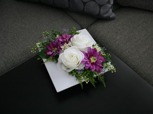 Ikebana s růžemi a chryzantémami — foto 6