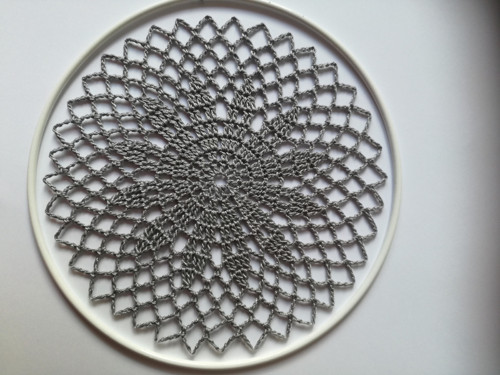 Krajka šedá - do kruhu 15 cm — foto 4