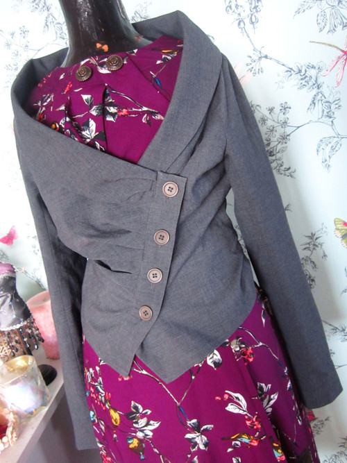 Asymetrické sako grey — foto 2