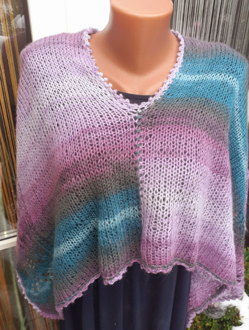 Ponco tyrkys-lila — foto 3