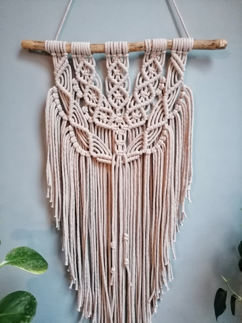 Macrame dekorace v barvě cappuccino — foto 2