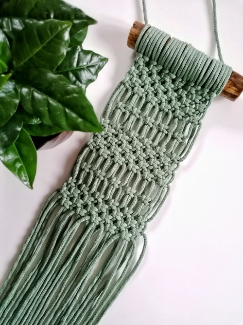 Macrame dekorace ve vavřínové barvě — foto 2