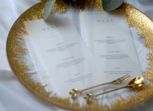 Minimalistické svatební MENU - transparent — foto 2