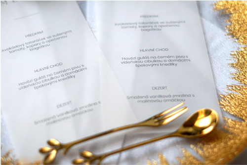 Minimalistické svatební MENU - transparent — foto 4