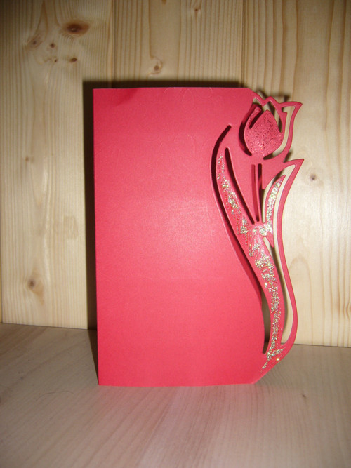 Přání červené s glitry — foto 2