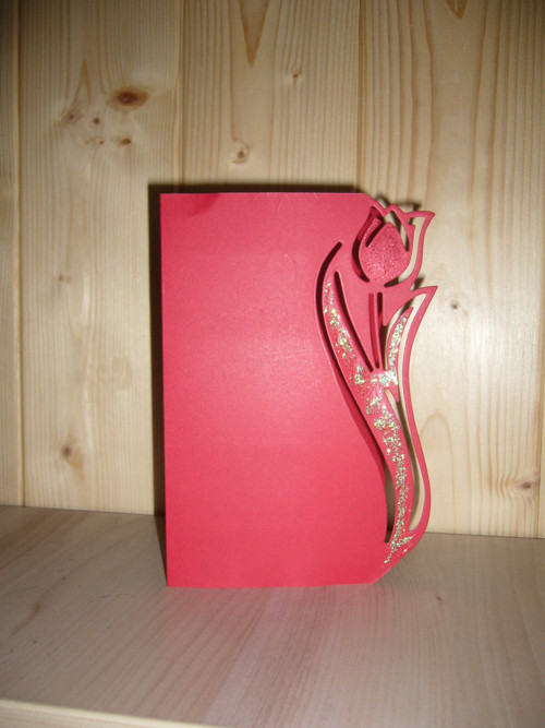 Přání červené s glitry — foto 3