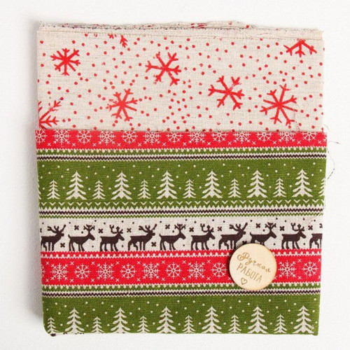 Látka na patchwork, plátno - Snow storie, 2 listy — foto 2