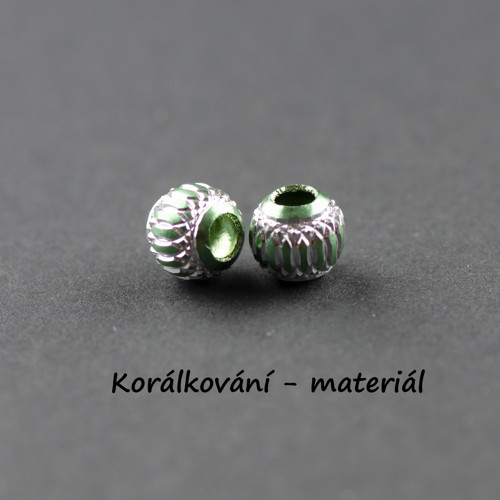 Korálek kovový 2ks — foto 2