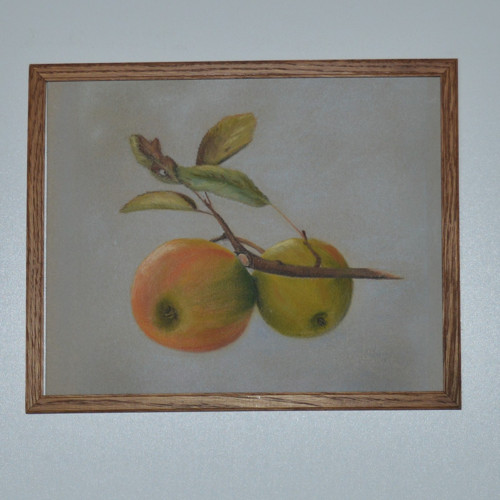 Originál suchý pastel- Jablíčka - 30 x 24 cm — foto 3