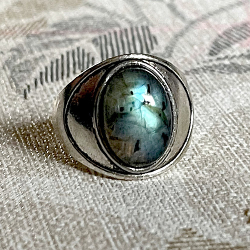Vintage prsten s labradoritem — foto 4