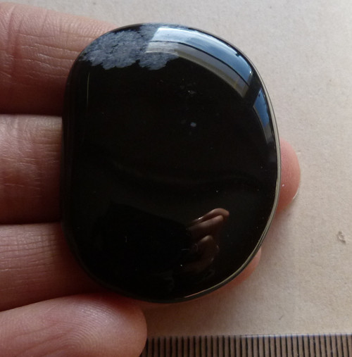 Obsidián vločkový - 4,4 cm - Extra — foto 2