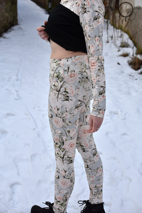 Legíny růže-krémové vel. XL-XXL — foto 6