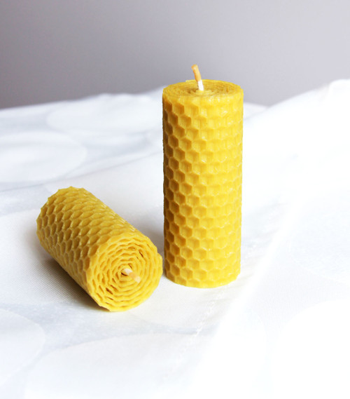Svíčka 100% včelí vosk - 8cm — foto 2