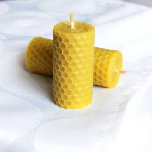 Svíčka 100% včelí vosk - 8cm — foto 3