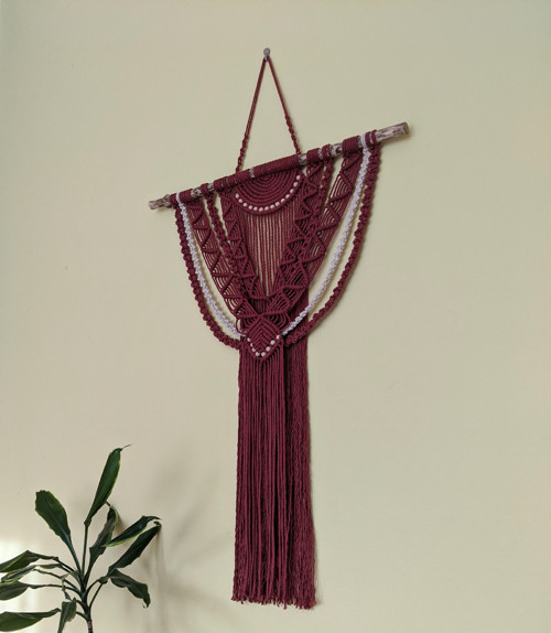 Macramé Boho záves divá ruža — foto 3