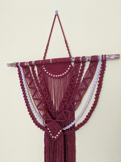 Macramé Boho záves divá ruža — foto 4