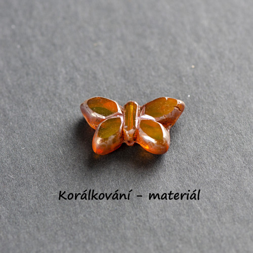 Korálky motýl 2ks — foto 3