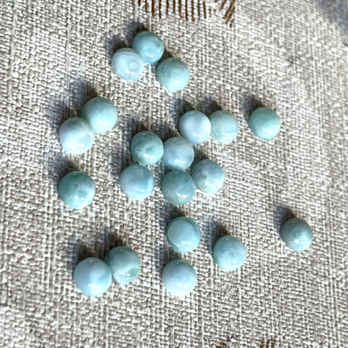 Larimar kabošon kruh / 5mm — foto 2