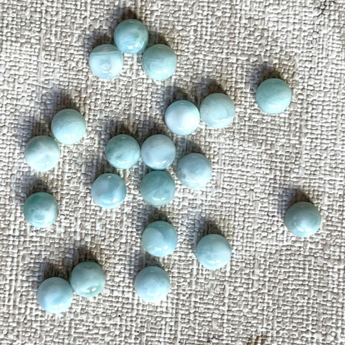 Larimar kabošon kruh / 5mm — foto 5