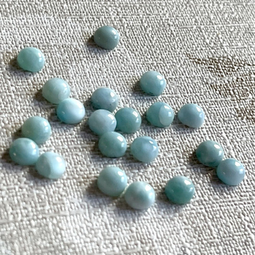 Larimar kabošon kruh / 5mm — foto 3