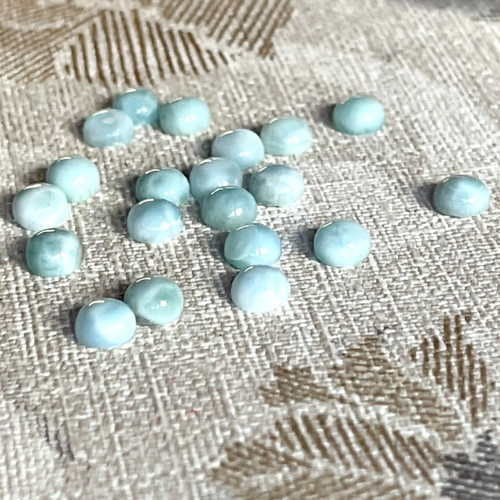 Larimar kabošon kruh / 5mm — foto 4