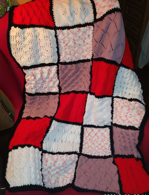 Pletená deka Patchwork — foto 2