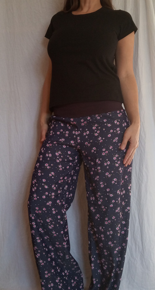 Bavlněné kalhoty Pink Flowers — foto 5