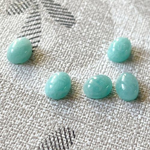 Amazonit kabošon ovál 8x6mm — foto 4