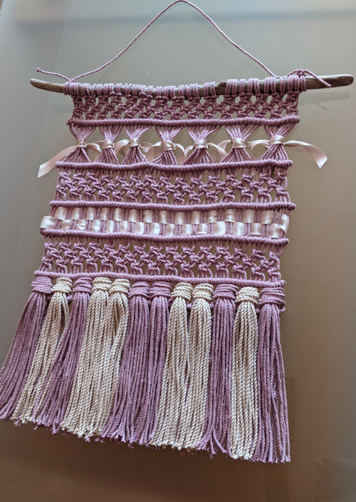 Macramé Boho záves lila — foto 4