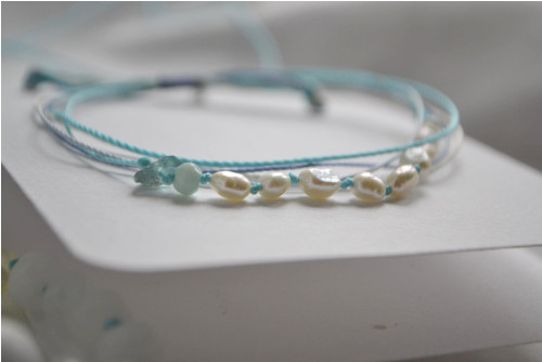 Moře . . . macramé náramek — foto 3