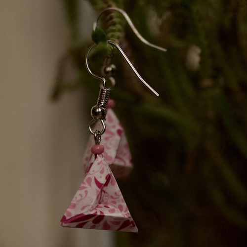 Romantické origami náušnice — foto 2