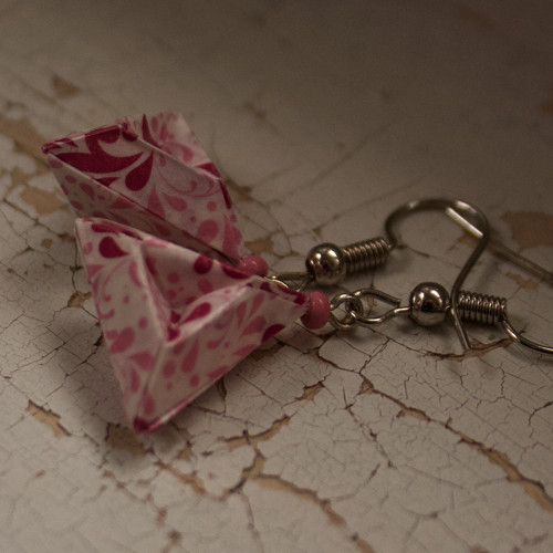 Romantické origami náušnice — foto 4