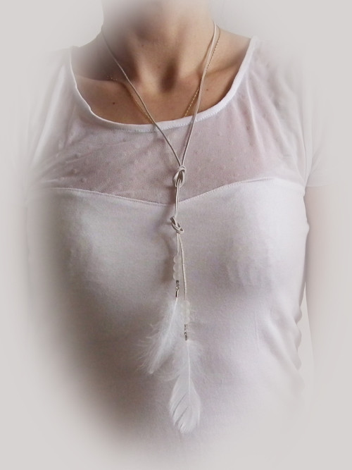 Tenderness - peříčkový náhrdelník — foto 5