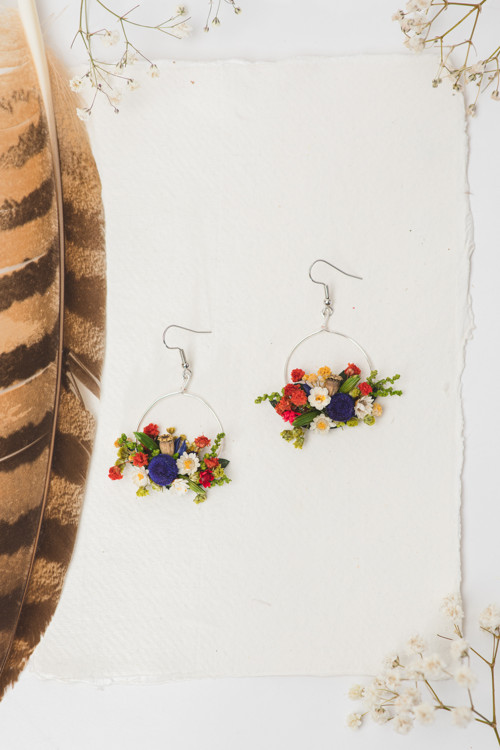 Mini kruhové náušnice "folk" — foto 6