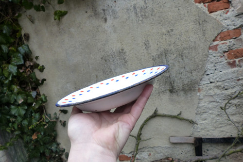 Puntíky... smaltovaný talíř — foto 3