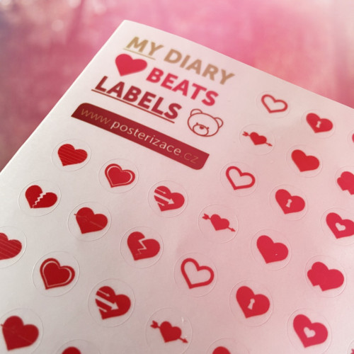 Diářové samolepky "Heartbeats" — foto 4
