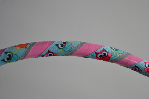 Obruč na hooping Sovičky-růžová 60 cm — foto 2