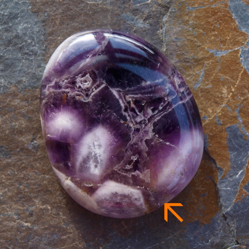 Ametyst chevron, placka 42 x 34 mm — foto 4