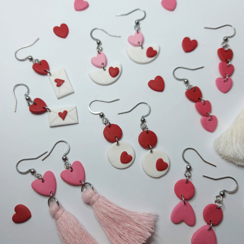 Valentine - náušnice střapce pink — foto 2