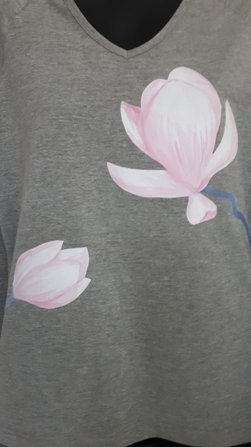 Tričko malované Magnolie — foto 2